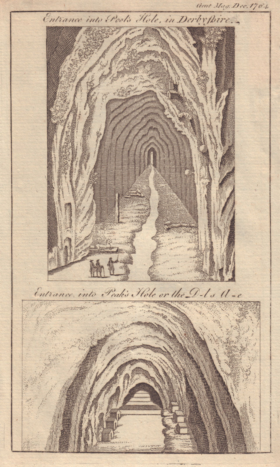 Poole's Hole & Peak's Cavern (Devil's Arse) Derbyshire Peak District 1764